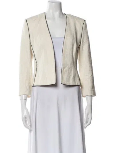 Pre-owned L'agence Silk Printed Evening Jacket In Neutral