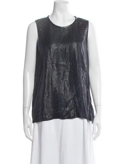 Pre-owned L'agence Silk Printed Top
