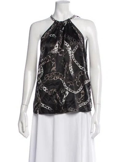 Pre-owned L'agence Silk Printed Top In Pink
