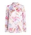 L'agence Tyler Postcard-print Silk Blouse In Multi