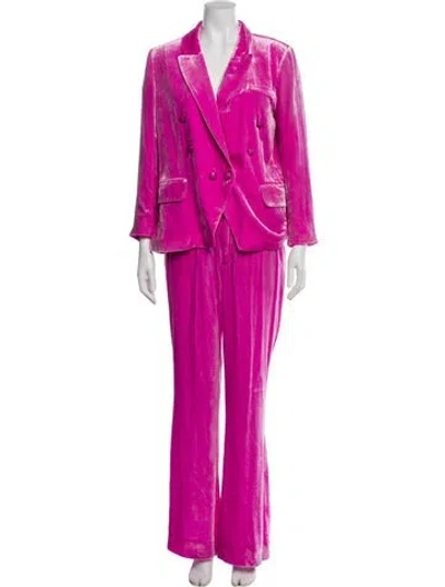 Pre-owned L'agence Silk Set In Pink