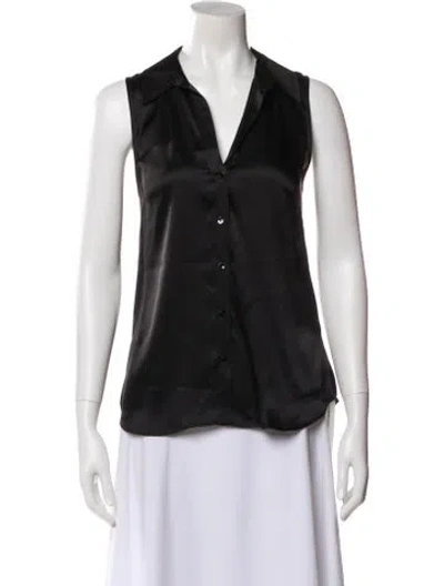 Pre-owned L'agence Silk Sleeveless Blouse In Black