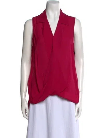 Pre-owned L'agence Silk Sleeveless Blouse In Pink