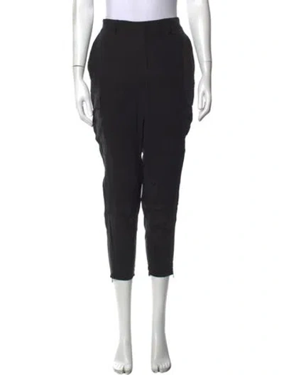 Pre-owned L'agence Silk Straight Leg Pants In Black