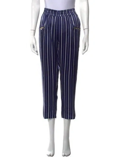 Pre-owned L'agence Silk Straight Leg Pants In Blue