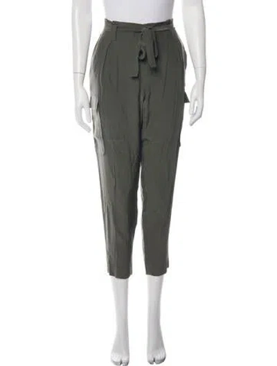 Pre-owned L'agence Silk Straight Leg Pants In Grey
