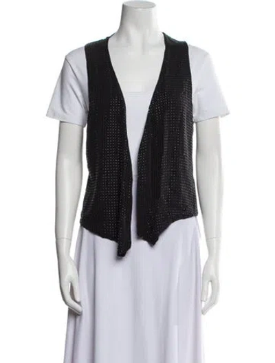 Pre-owned L'agence Silk Striped Vest In Blue