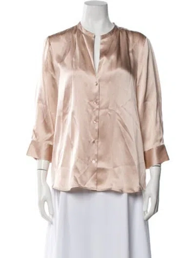 Pre-owned L'agence Silk Three-quarter Sleeve Blouse W/ Tags In Pink
