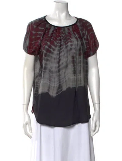 Pre-owned L'agence Silk Tie-dye Print Blouse