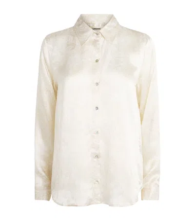 L'agence Silk Tyler Blouse In White