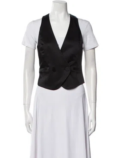 Pre-owned L'agence Silk Vest In Black
