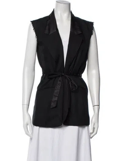 Pre-owned L'agence Silk Vest In Black