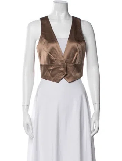 Pre-owned L'agence Silk Vest In Black
