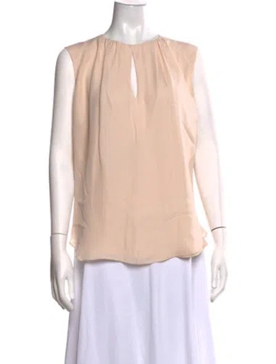 Pre-owned L'agence Silk V-neck Blouse W/ Tags In Pink