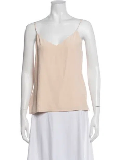 Pre-owned L'agence Silk V-neck Top In Multi