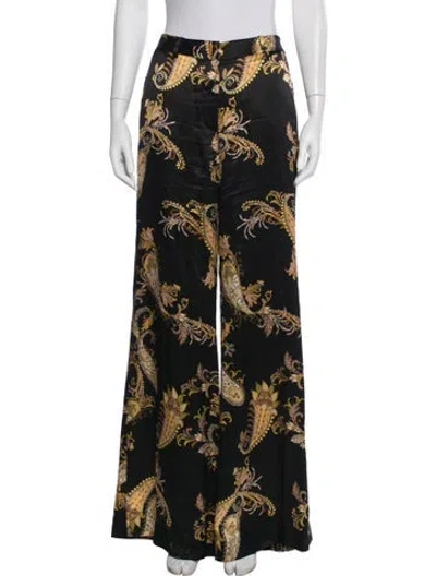 Pre-owned L'agence Silk Wide Leg Pants In Black