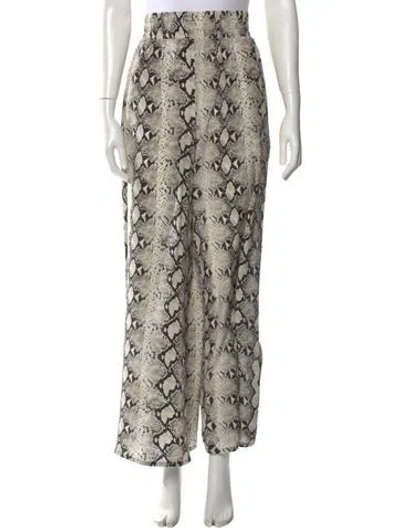 Pre-owned L'agence Silk Wide Leg Pants In Multi