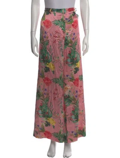 Pre-owned L'agence Silk Wide Leg Pants In Pink