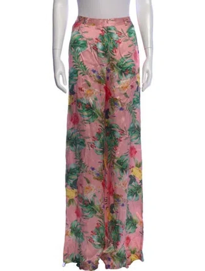 Pre-owned L'agence Silk Wide Leg Pants W/ Tags In Pink