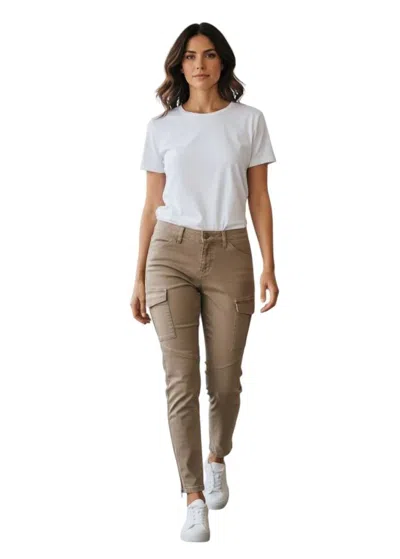 L'agence Skinny Cargo Pants In Tan In Brown