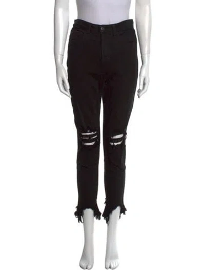 Pre-owned L'agence Skinny Leg Pants In Black