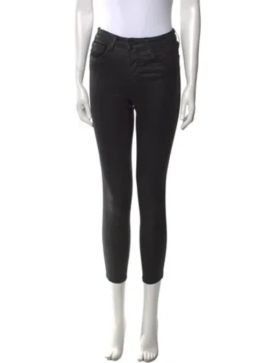 Pre-owned L'agence Skinny Leg Pants In Black