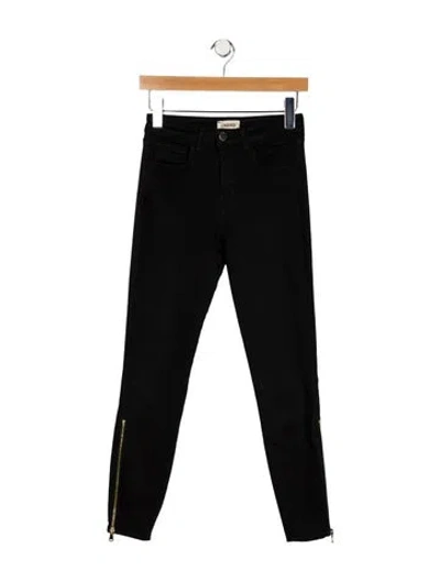 Pre-owned L'agence Skinny Leg Pants In Black