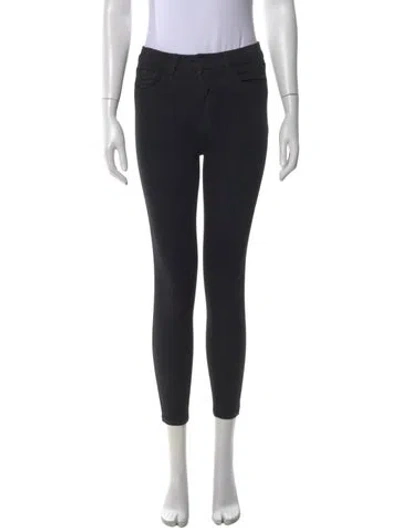 Pre-owned L'agence Skinny Leg Pants In Black