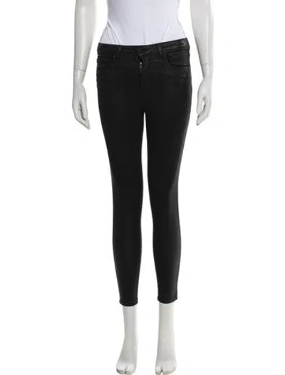 Pre-owned L'agence Skinny Leg Pants In Black