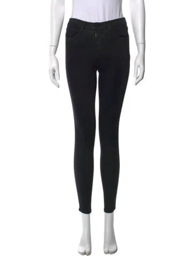 Pre-owned L'agence Skinny Leg Pants In Black