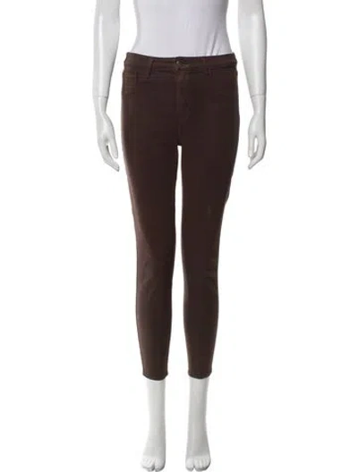 Pre-owned L'agence Skinny Leg Pants In Brown