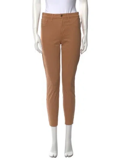 Pre-owned L'agence Skinny Leg Pants In Brown