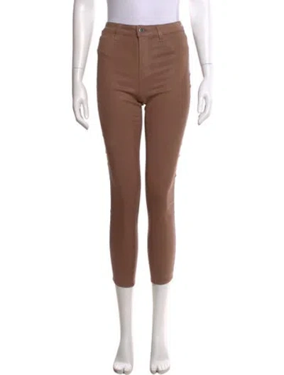 Pre-owned L'agence Skinny Leg Pants In Brown