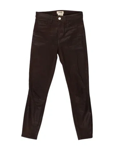 Pre-owned L'agence Skinny Leg Pants In Brown