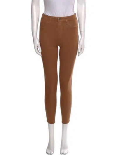 Pre-owned L'agence Skinny Leg Pants In Brown
