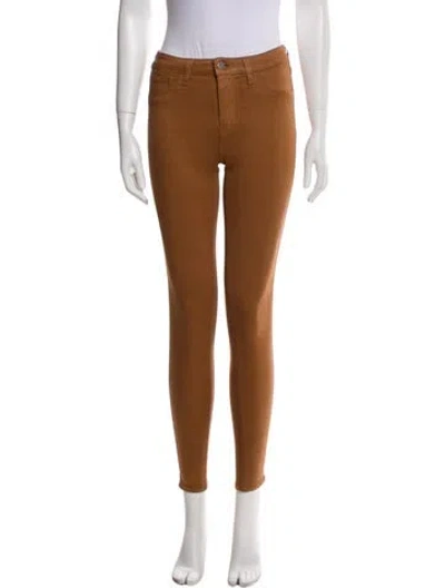 Pre-owned L'agence Skinny Leg Pants In Brown
