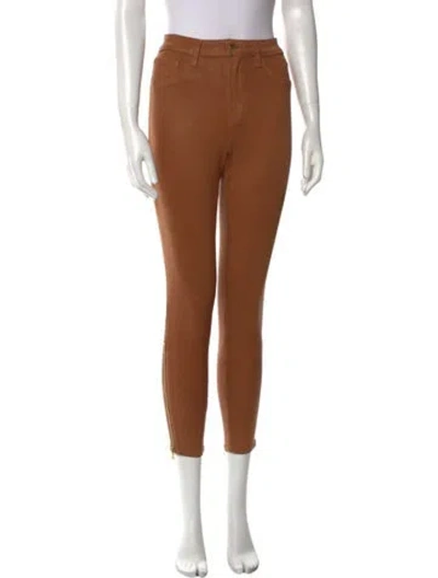 Pre-owned L'agence Skinny Leg Pants In Brown