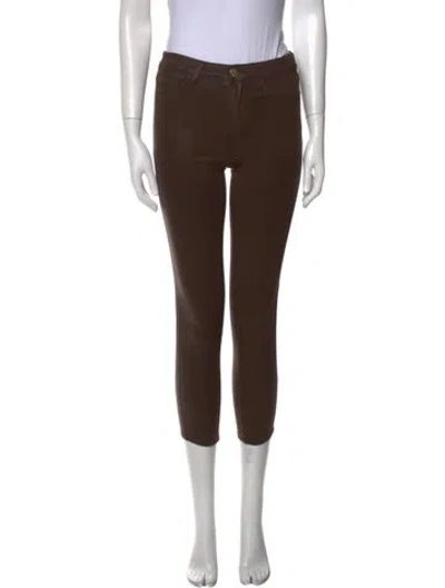 Pre-owned L'agence Skinny Leg Pants In Brown