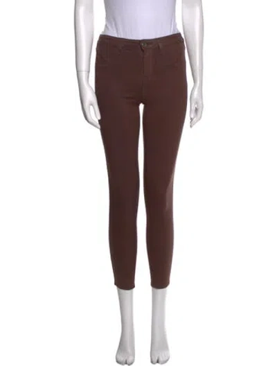 Pre-owned L'agence Skinny Leg Pants In Brown