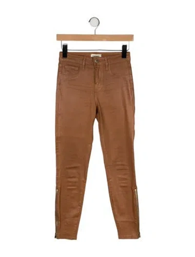 Pre-owned L'agence Skinny Leg Pants In Brown