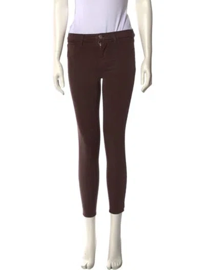 Pre-owned L'agence Skinny Leg Pants In Brown