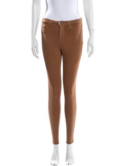 Pre-owned L'agence Skinny Leg Pants In Brown