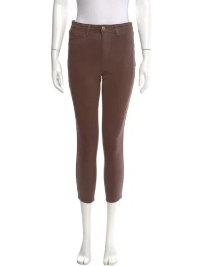 Pre-owned L'agence Skinny Leg Pants In Brown