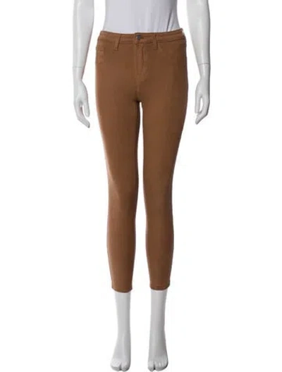 Pre-owned L'agence Skinny Leg Pants In Brown