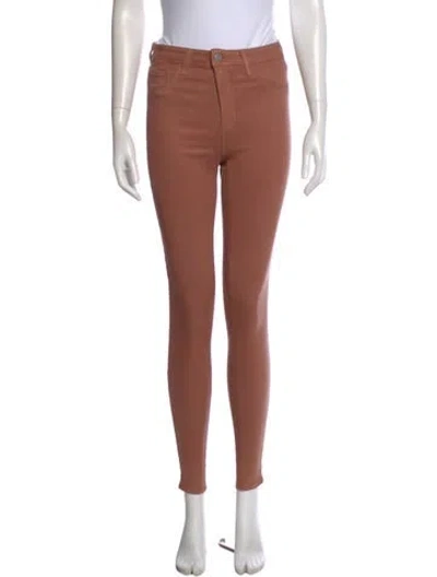 Pre-owned L'agence Skinny Leg Pants In Brown