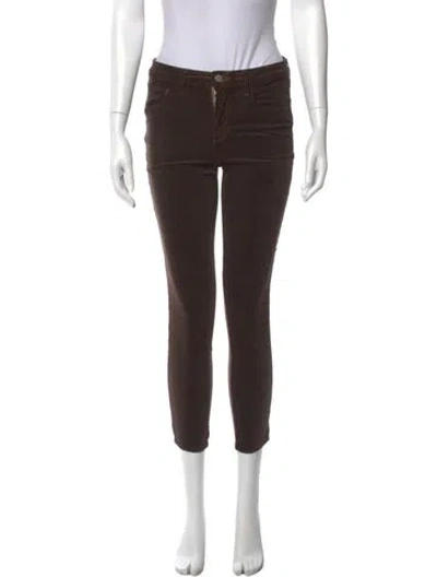 Pre-owned L'agence Skinny Leg Pants In Brown