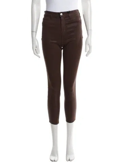 Pre-owned L'agence Skinny Leg Pants In Brown