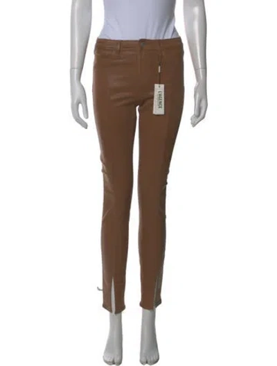 Pre-owned L'agence Skinny Leg Pants In Brown