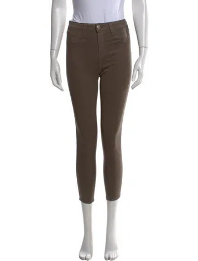 Pre-owned L'agence Skinny Leg Pants In Brown