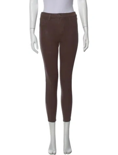 Pre-owned L'agence Skinny Leg Pants In Brown
